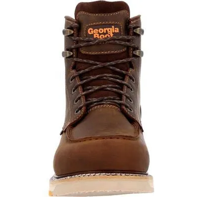 Georgia Men's Amp Lt Wedge 6" Composite Toe Waterproof Work Boot -Brown- GB00592