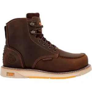 Georgia Men's Amp Lt Wedge 6" Composite Toe Waterproof Work Boot -Brown- GB00592