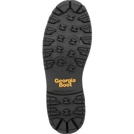 Georgia Men's Amped Lightweight 9" Logger Low Heel Waterproof Work Boot -  Brown - GB00237