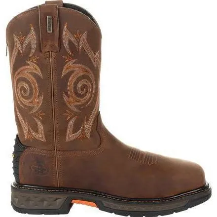 Georgia Men's Carbo-Tec Lightweight 11" Steel Toe Waterproof Western Work Boot Brown - GB00264