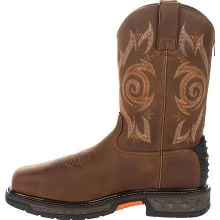 Georgia Men's Carbo-Tec Lightweight 11" Steel Toe Waterproof Western Work Boot Brown - GB00264