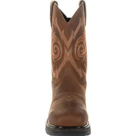 Georgia Men's Carbo-Tec Lightweight 11" Steel Toe Waterproof Western Work Boot Brown - GB00264