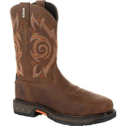 Georgia Men's Carbo-Tec Lightweight 11" Steel Toe Waterproof Western Work Boot Brown - GB00264