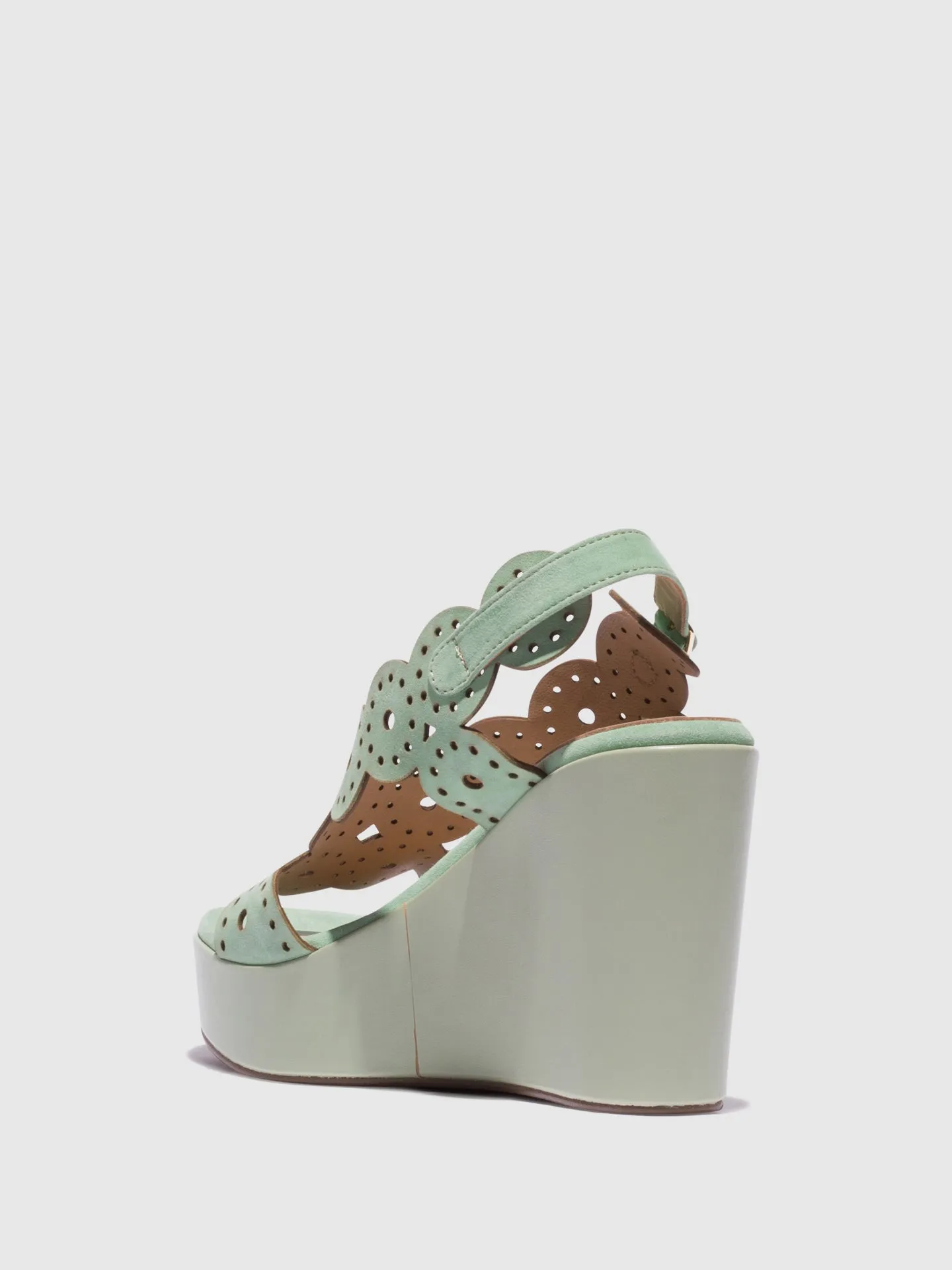 Green Wedge Sandals