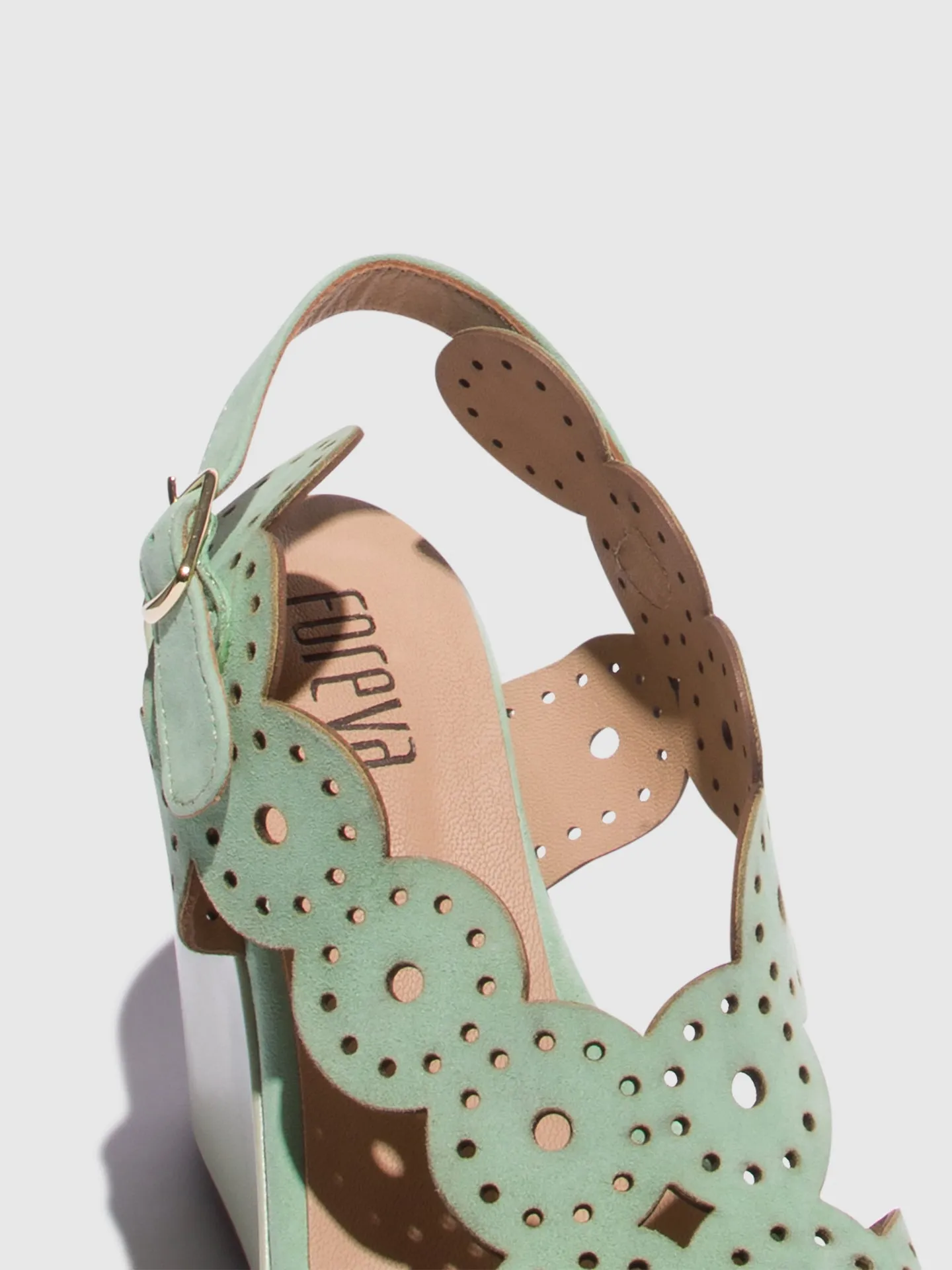 Green Wedge Sandals