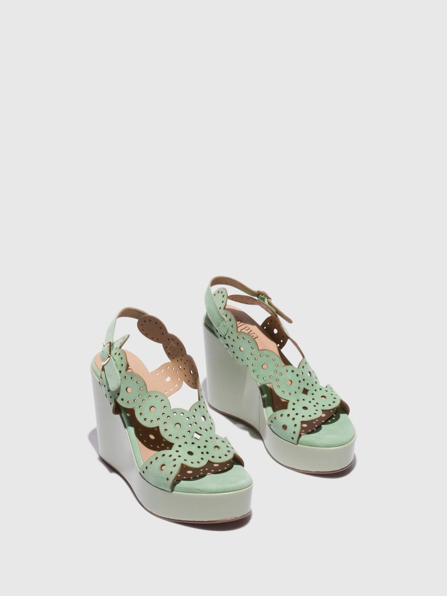 Green Wedge Sandals