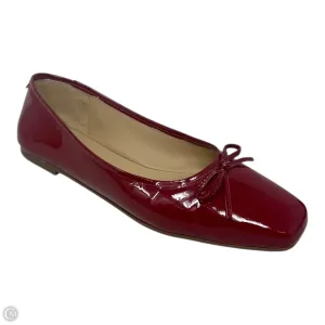 Gwynn Patent Bow Ballet Shoes Flats By Bernardo In Red, Size: 8.5