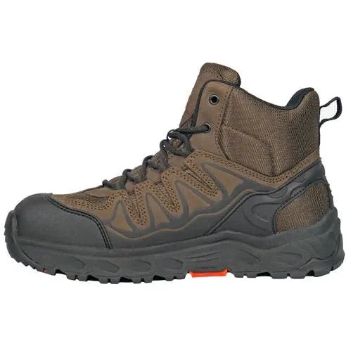 Hoss Men's Eric Hi Oblique Toe Slip Resistant Work Shoe - Brown 50239