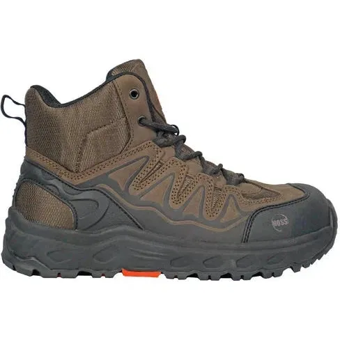 Hoss Men's Eric Hi Oblique Toe Slip Resistant Work Shoe - Brown 50239