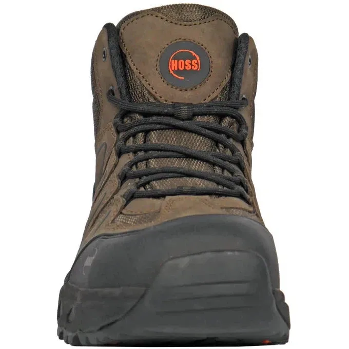 Hoss Men's Eric Hi Oblique Toe Slip Resistant Work Shoe - Brown 50239