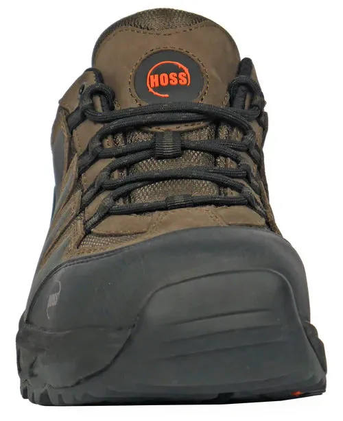 Hoss Men's Eric Lo Soft Toe Slip Resist Work Shoe - Brown - 50230