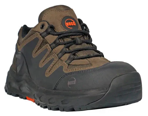 Hoss Men's Eric Lo Soft Toe Slip Resist Work Shoe - Brown - 50230