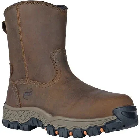 Hoss Men's Recon 8" Composite Toe Waterproof Slip Resistant Wellington Work Boot - Brown 84012