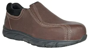 Hoss Men's Transfer Comp Toe Slip Resistant Work Shoe - Brown - 30204
