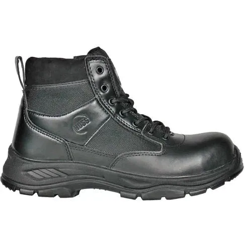 Hoss Men's Watchman 6" Composite Safety Toe Side Zipper Work Shoe - Black 50172