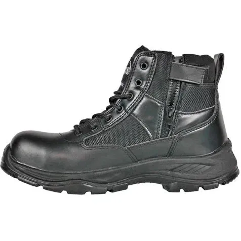 Hoss Men's Watchman 6" Composite Safety Toe Side Zipper Work Shoe - Black 50172