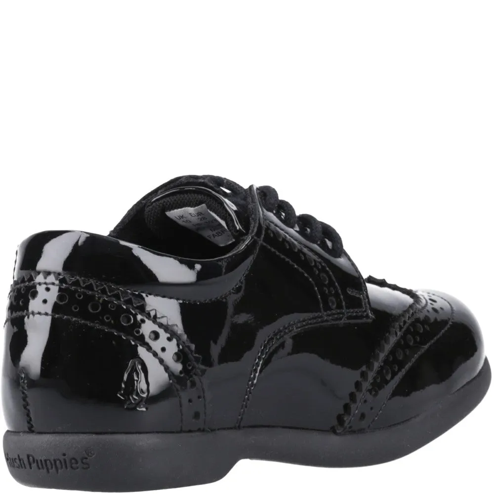Hush Puppies Bridget Patent Junior School Shoes