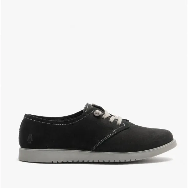 Hush Puppies EVERYDAY Womens Leather Casual Lace-up Shoes Black