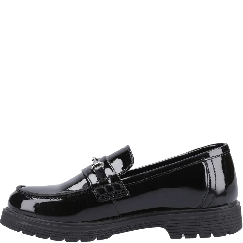 Hush Puppies Lydia Patent Senior School Shoes Size 7