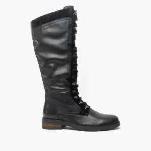 Hush Puppies RUDY Womens Leather Tall Boots Black