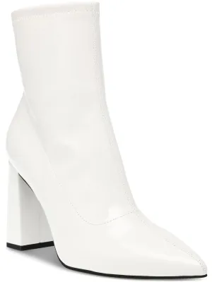 Iloise Womens Patent Block Heel Booties