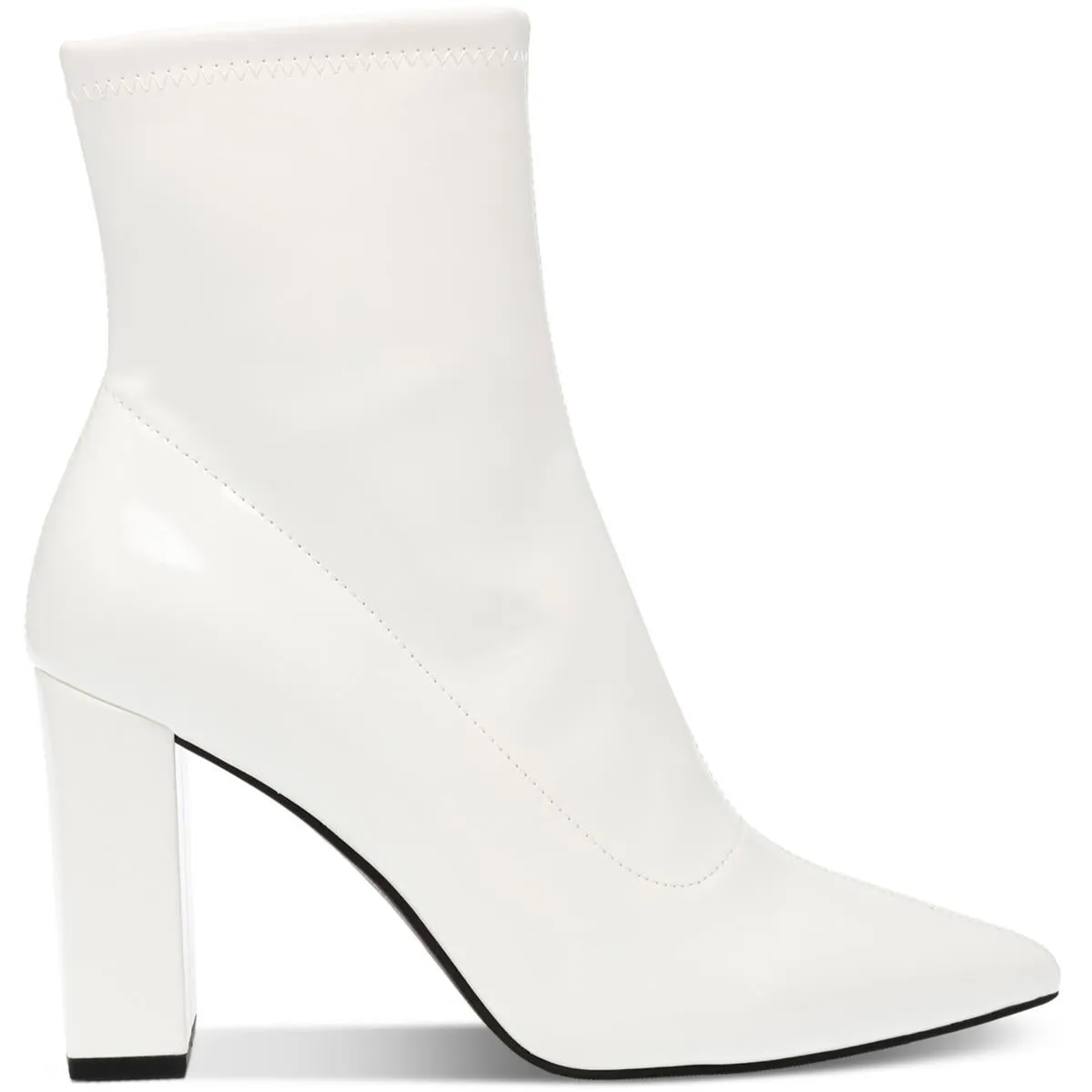 Iloise Womens Patent Block Heel Booties