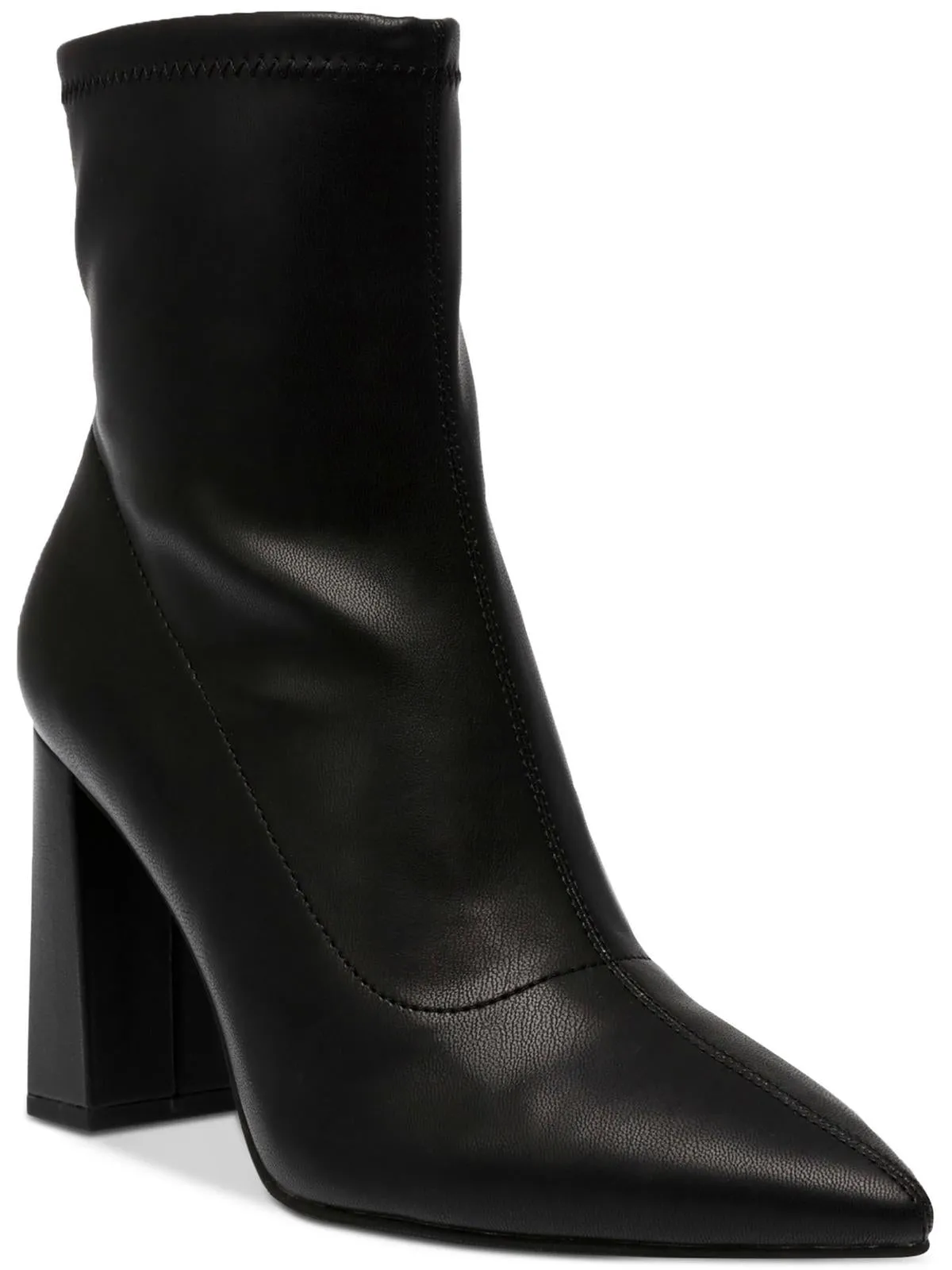 Iloise Womens Patent Block Heel Booties