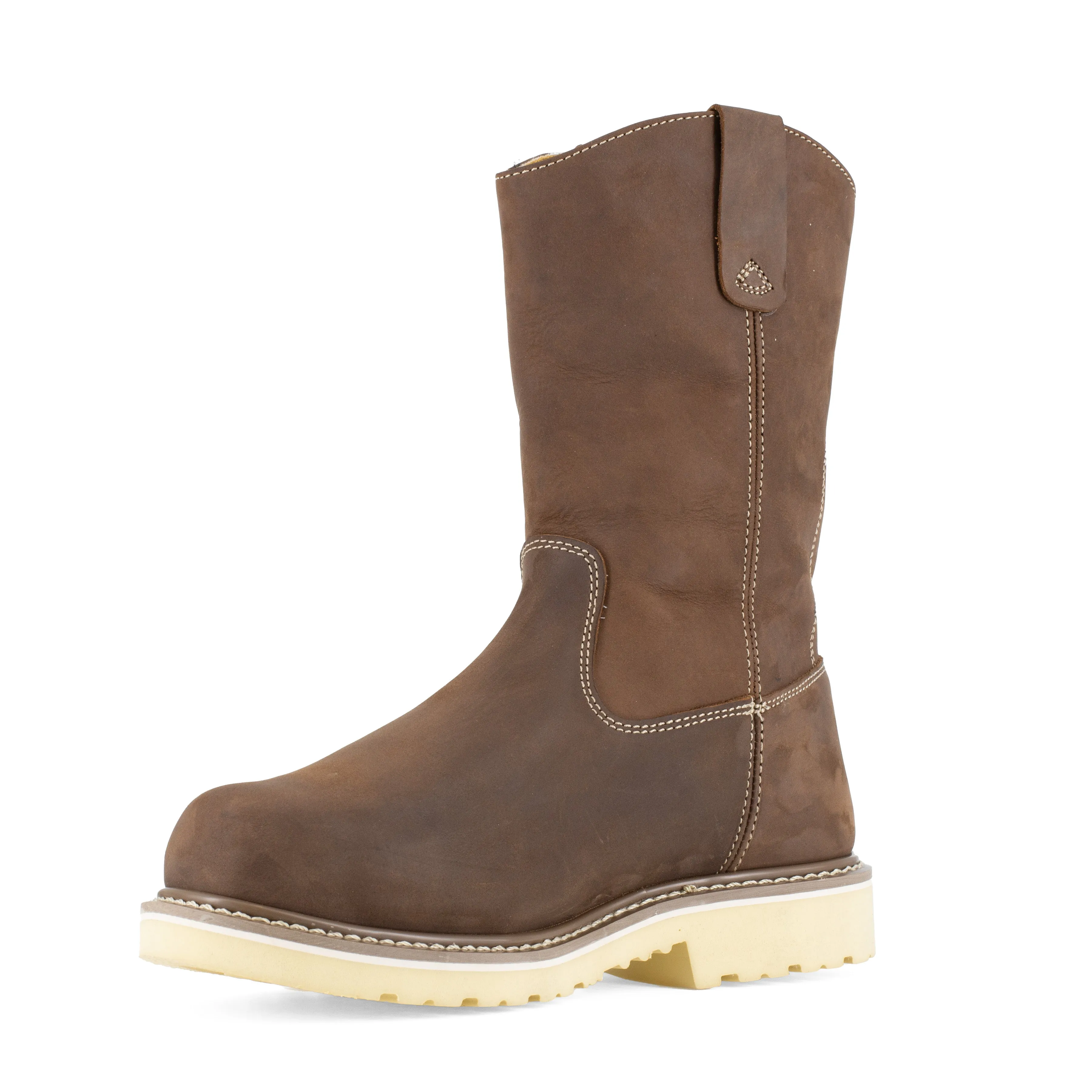 Iron Age Men's Solidifier 11" Composite Toe Cushguard Met Guard Wellington Work Boot - Brown - IA5092