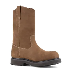 Iron Age Men's Solidifier 11" Composite Toe Pull On Wellington Work Boot - Brown - IA5095