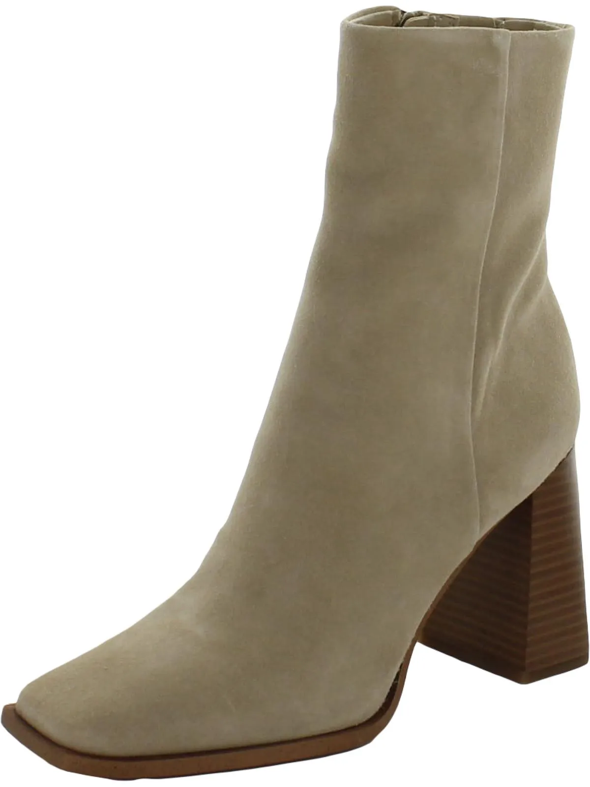Ivette Womens Suede Square Toe Ankle Boots