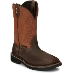 Justin Men's Actuator 11" Composite Toe Western Work Boot -Brown- SE4300