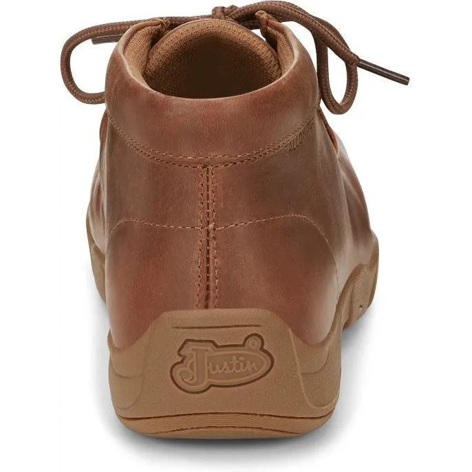 Justin Men's Cappie 4" Alloy Toe Work Shoe -Brown- SE242