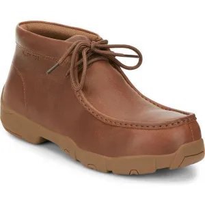 Justin Men's Cappie 4" Alloy Toe Work Shoe -Brown- SE242