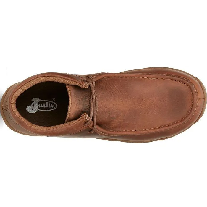 Justin Men's Cappie 4" Alloy Toe Work Shoe -Brown- SE242