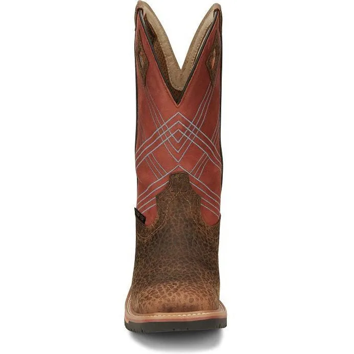 Justin Men's Dalhart 12" Nano Composite Toe Western Work Boot -Brown- SE4218