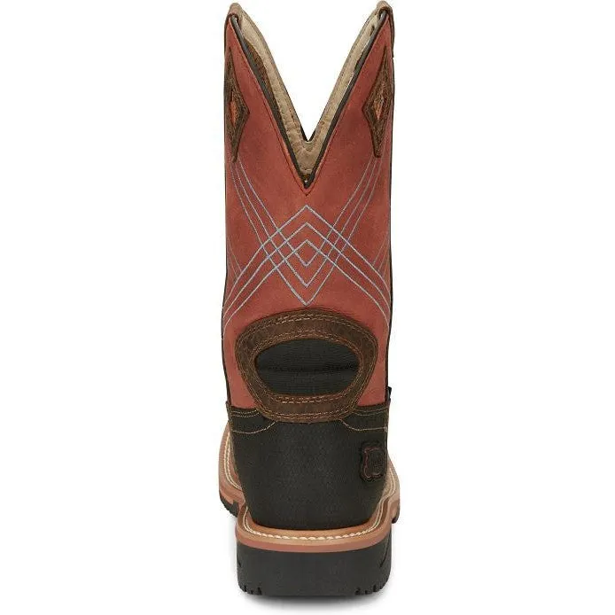 Justin Men's Dalhart 12" Nano Composite Toe Western Work Boot -Brown- SE4218