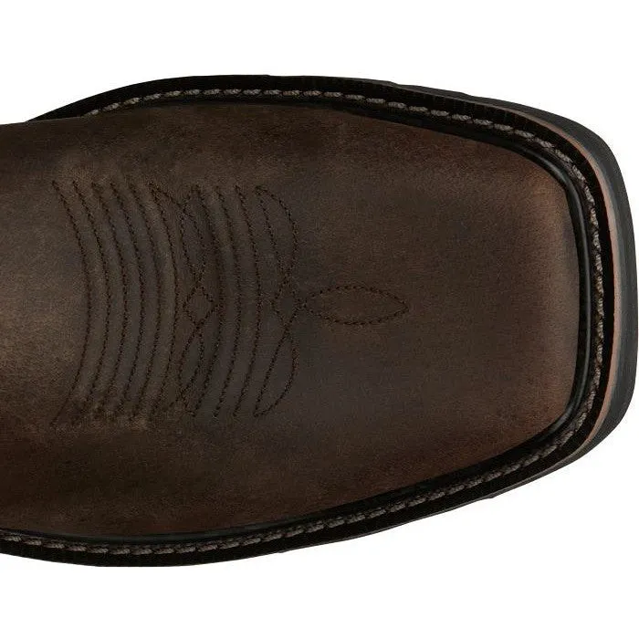 Justin Men's Driller 11" Steel Toe Western Work Boot -Brown/Green- SE4688