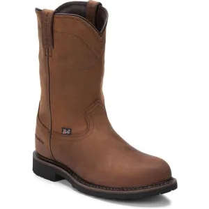Justin Men's Drywall 10" Steel Toe Waterproof Western Work Boot -Brown- SE4961