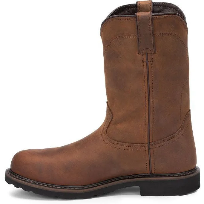 Justin Men's Drywall 10" Steel Toe Waterproof Western Work Boot -Brown- SE4961