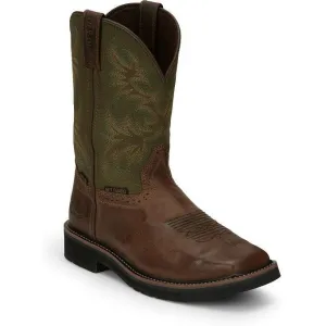 Justin Men's Keavan 11" Steel Toe Met Guard Western Work Boot -Brown- SE4570