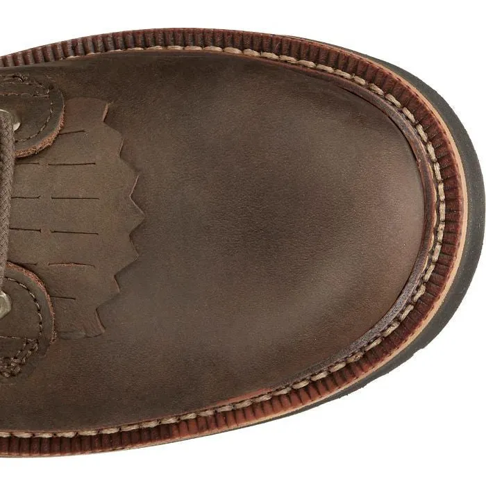Justin Men's Rivot 8" Lace Up Western Work Boot -Brown - OW441