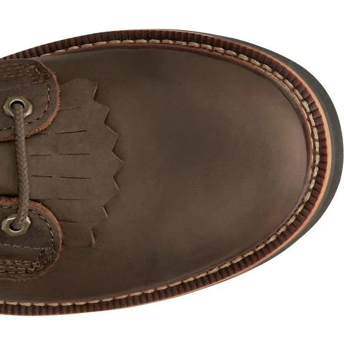 Justin Men's Rivot 8" Waterproof Lace Up Western Work Boot -Brown- OW440