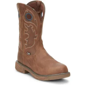 Justin Men's Rush 11" Nano Composite Toe Western Work Boot -Brown- SE4334
