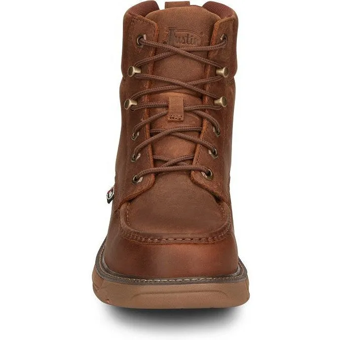 Justin Men's Rush 6" Nano Composite Toe Work Boot -Brown- SE471