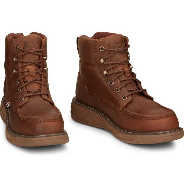 Justin Men's Rush 6" Nano Composite Toe Work Boot -Brown- SE471