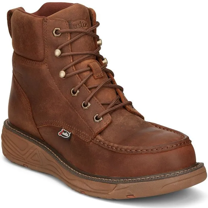 Justin Men's Rush 6" Nano Composite Toe Work Boot -Brown- SE471