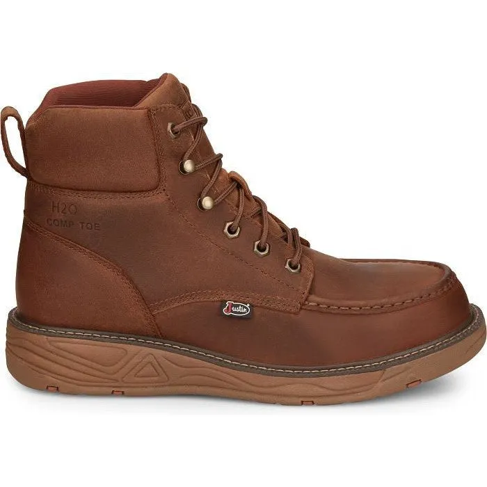 Justin Men's Rush 6" Nano Composite Toe Work Boot -Brown- SE471