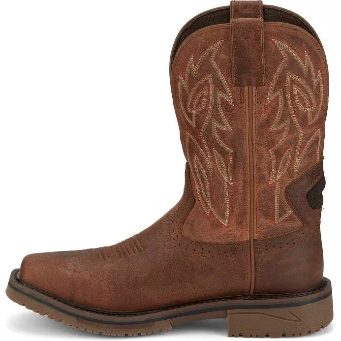 Justin Men's Wolfe 11" Nano Composite Toe Western Work Boot Brown - SE4752
