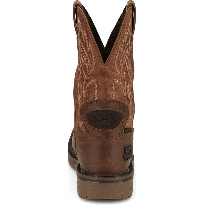 Justin Men's Wolfe 11" Nano Composite Toe Western Work Boot Brown - SE4752