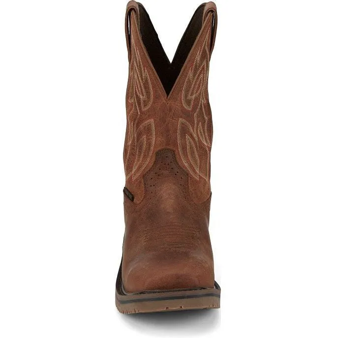 Justin Men's Wolfe 11" Nano Composite Toe Western Work Boot Brown - SE4752